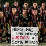 Los equipos femeninos de la Liga Sanlorencina pidieron justicia por Sofía Delgado