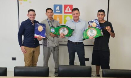 El intendente Raimundo recibió a boxeadores sanlorencinos campeones del Mercosur